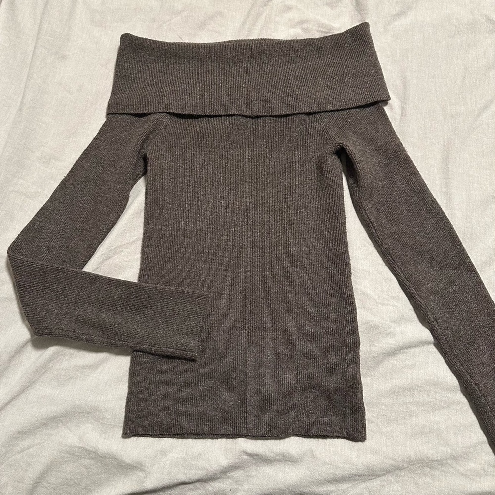 Glassons Off-Shoulder Brown Sweater